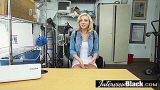 Petite Blonde Teen Loves Sucking Huge Black Cocks