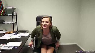 Horny Step-Mom Gives Intense Handjob to Big Cock