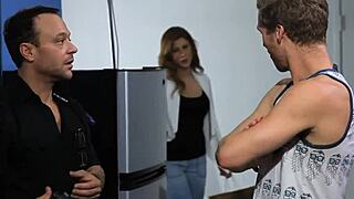 Classy babe gets fucked from behind