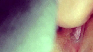 Amateur muff diving on wet hairless pussy leads to intense orgasm