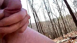 Naked Hiking Leads To Intense Masturbation Cumshot