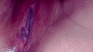Amateur muff diving on wet hairless pussy leads to intense orgasm