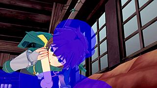 Konosuba Yaoi - Kazuma Sucks Cock with Cum Finish