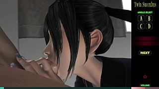 Twin Succubus Sisters Share Identical Dick Sucking Skills In Anime Ep 13