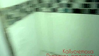 cumming on my sister-in-law's face while she cleans the bathroom