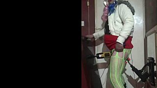 Bold anal insertion with machine and real cock.