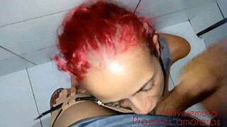 cumming on my sister-in-law's face while she cleans the bathroom