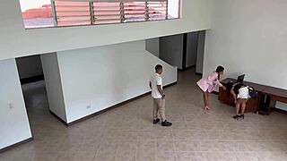 Ever fucked a client on stairs during a house tour? His fiancée’s clueless!