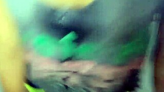 cumming on my sister-in-law's face while she cleans the bathroom