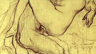 Vintage Erotic Illustration Of Antique Cartoon Anime Hentai