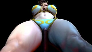 Street fight turns into a hot and steamy scene with an anime babe giving a blowjob and anal sex