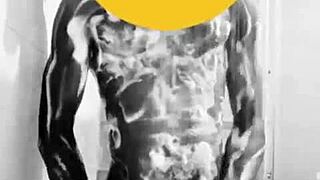 A black cock from Jamaica masturbating