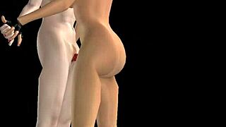 3D Cartoon Girls Lick Pussy With Strapon