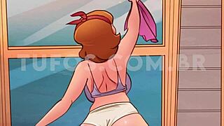 Young boy catching the delicious crown from the rear door