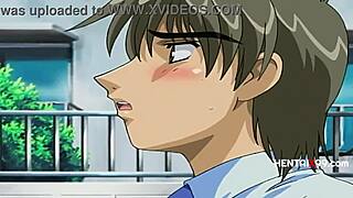 Married woman seduces weak man - hentai