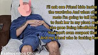 Ever wonder what happens when a blindfolded wife rests with a friend hiding nearby?