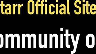 Natalia Starr sits on piano chair to dildo herself hard