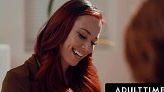 Redhead Kenna James seduces straight BFF Aidra Fox