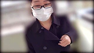 married japanese woman risks it all with bold hallway masturbation