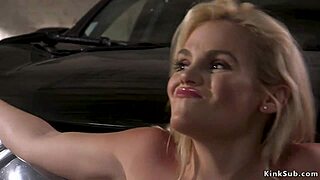 Huge tits babe bound and fucked hard