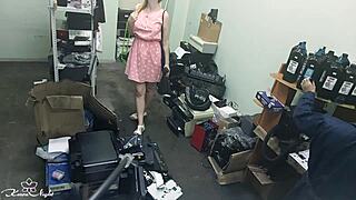 Slutty Blonde Boldly Masturbates Her Pussy Publicly Next To Stranger