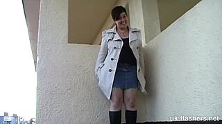 British Fattie Masturbates In Public Bar With Big Tits