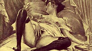 Vintage animated cartoon from retro era