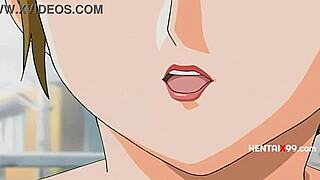 Married woman seduces weak man - hentai