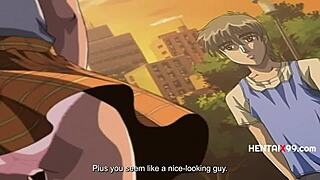 Married woman seduces weak man - hentai