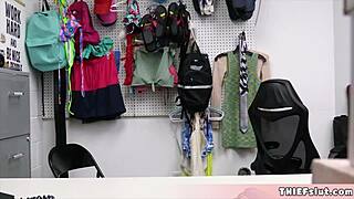 Cute Teen Demi Hawks Caught Shoplifting. Tiny Pussy Gets Punished Hard in Doggy Style!