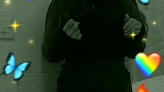 shy and cute student moans while masturbating secretly in the bathroom