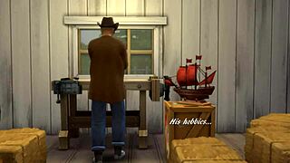 sims 4 biker chicks ride through town in anime hentai style, featuring big ass and tattoos in orgy scene