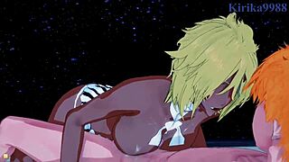 死神Nelliel和Tier Harribel激烈性爱hentai