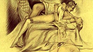Vintage Erotic Cartoon Illustration