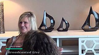 Lesbo Swingers Strap-On and Pussy Licking Foursome