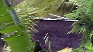 Sexy amateur shows pussy in public park in Caldas Novas with big ass and natural tits