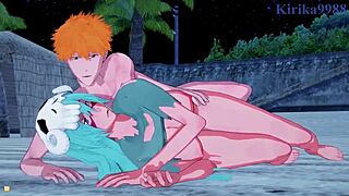 死神Nelliel和Tier Harribel激烈性爱hentai