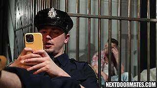 hot gay hunk roman todd bribes jail guard masyn thorne
