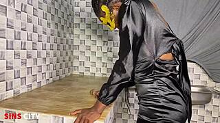 Hey, this petite wife welcomes her husband with a great fuck!