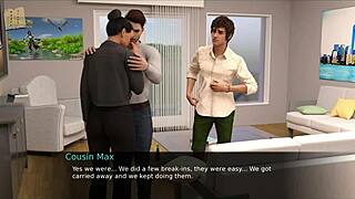 Curvy teen in sexy outfit plays game