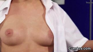 Peculiar Doll Gets Cum Load On Face Swallowing Spunk