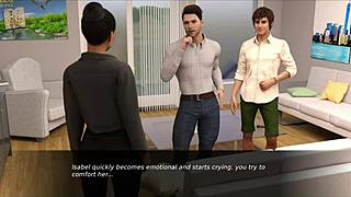 Curvy teen in sexy outfit plays game