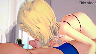 Spider Gwen licks dick after workout