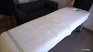 Professional masseur gives housewife a cum-filled ending