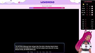 Vtuber lewdneko moans during outdoor masturbation in harem hotel