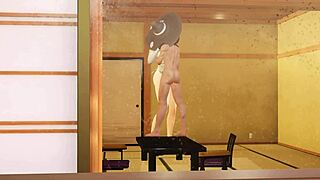 Lady dimitrescu found me in this 3d hentai game, oh no