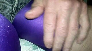 Big spandex bulge tease in personal session