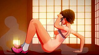 Mio Katou Masturbates, Squirts, and Takes Creampie in 3D Hentai Action