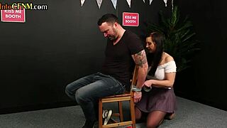 Busty redhead cfnm domme sucking sub!