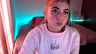 Egirl drools over cock in wild ahegao blowjob